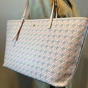 TORY BURCH 143364 GEO LOGO DUSTED BLUSH WITH GOLD HARDWARE WOMENS MINI TOTE BAG